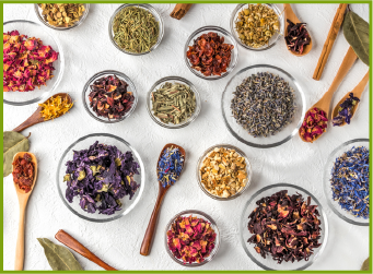 Ingredients for herbal tea